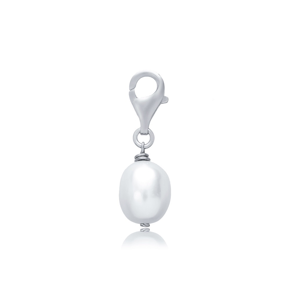 🔥 Price Dropped! 🤍 Freshwater Pearl Clip Charm - 22K Gold Plated 💎